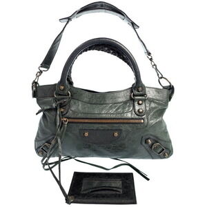 Balenciaga The First Leather Shoulder Bag